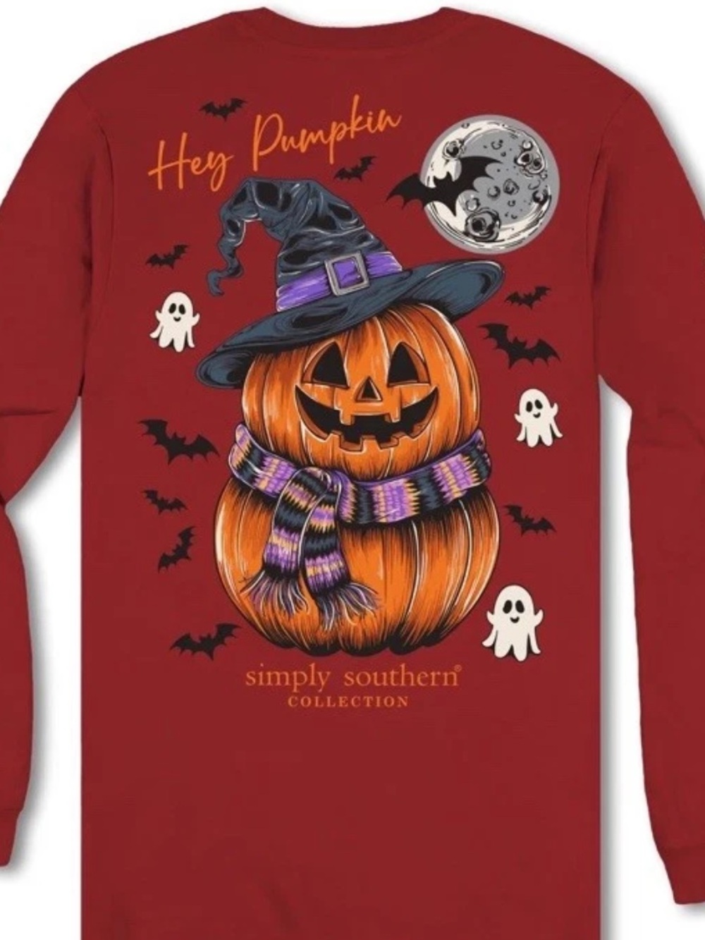 New Simply Southern Hey Pumpkin Halloween Fall Shirt XS